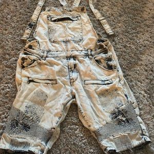 Men’s Jean Shorts Overalls (Distressed/Ripped)